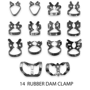 Complete Dental Rubber Dam Isolation Kit with Stainless Steel Rubber Dam <b>Frame</b> Punch <b>Clamp</b> Forceps Assorted <b>Clamps</b> and Placement - Product Image 4
