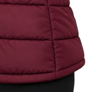 <b>Womens</b> Burgundy Red Quilted Puffer Vest Sleeveless <b>Winter</b> <b>Warm</b> <b>Jacket</b> Full Zip Stand Collar Padded Gilet With Zipper Pockets - Product Image 6