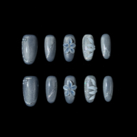 Ongles press-on professionnels faits main sur mesure, art 3D, qualité salon, application facile, fournisseur en gros, prix compétitif