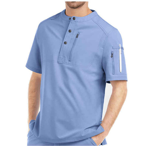 Stretch Scrub Tops Short Sleeve men Jogger Stacked Scrubs Sets men Stylish Medic Scrubs Uniform Sets <b>Nurse</b> Hospital Uniform - Product Image 4