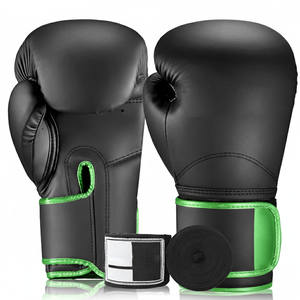Gants de boxe MMA, kickboxing, Muay Thai avec logo personnalisé, en cuir véritable artisanal, gants de frappe professionnels - Product Image 2