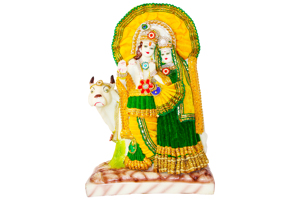 Luxury Handcrafted Art Deco Radha Krishna Cow <b>Statue</b> | <b>Religious</b> Home Decor for Housewarming & Diwali Celebrations - Product Image 3