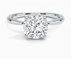 Anillo de Compromiso con Diamante Corte Cojín para Mujer, Clásico, Diamantes Cultivados en Laboratorio - Product Image 2