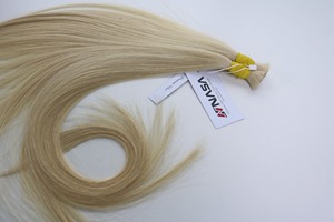 Precio de fábrica extensiones de cabello a granel 100% cabello humano vietnamita color platino fuerte trama Genius - Product Image 2