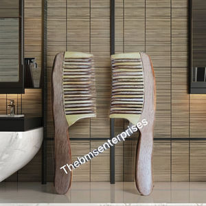 Vente en gros de peigne en corne naturelle direct d'usine pour cheveux bouclés et raides, meilleur peigne en corne d'animal naturel au meilleur prix - Product Image 6