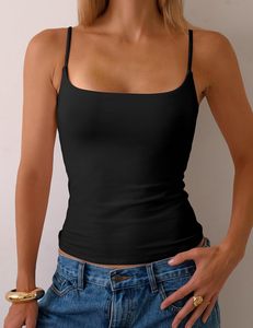 Camiseta sin mangas premium para mujer, transpirable, mezcla de algodón, tirantes finos, elástica, sin mangas, ropa interior básica, ropa de estar por casa, personalizada - Product Image 3
