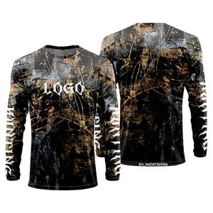 Men's Full Sleeve Camouflage Hunting Shirt Sublimation Print Moisture-Wicking <b>Polyester</b> Autumn Outdoor Wear - Product Image 3