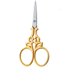 Ciseaux à cuticules à lame courbée en gros, pointe aiguisée, manche en acier, disponibles en toutes couleurs, pour la broderie dorée et la coupe de fil - Product Image 4