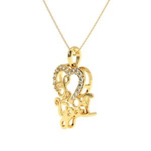 อาเจเรทีล ฮาร์ท ออฟ เลิฟจี้เพชรทรงบริลเลียนท์คัท 0.18 กะรัต ทอง 14K สี HI ความใส VS-SI ดีไซน์โรแมนติกสำหรับทุกโอกาส - Product Image 4