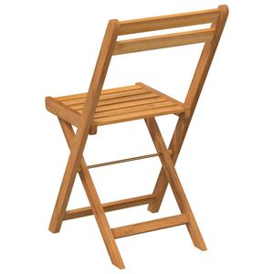 Ensemble de 4 chaises de bistrot pliantes en bois d'acacia massif marron, mobilier de jardin standard - Product Image 6