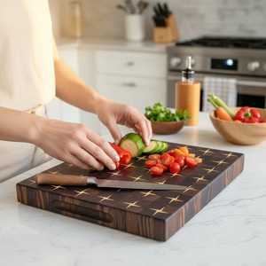 Planche à découper en bois de qualité supérieure pour la cuisine, la découpe et le service - Product Image 1