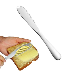 Couteau à dessert en acier inoxydable, design classique, couteau à beurre en acier, spatule à dessert en acier inoxydable, couteau fonctionnel - Product Image 1