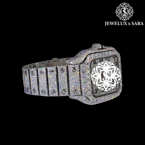 Montre en acier inoxydable haut de gamme avec diamants Mossinate, cadeau idéal pour les anniversaires, les anniversaires de naissance et les cadeaux d'entreprise, en vente - Product Image 1