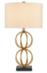 Lámpara de Mesa Moderna de Alambre Metálico con LED, Lámpara Decorativa de Escritorio para el Hogar, Estudio, Dormitorio, Lámpara de Noche con Acabado Dorado y Pantalla de Tela - Product Image 2