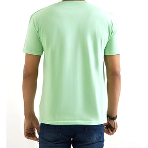 T-shirt personnalisé d'été 220 g/m² à manches courtes, streetwear, logo brodé, homme, 100 % coton, vente en gros, t-shirt uni - Product Image 3