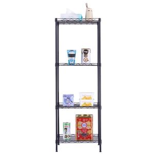4-Tier Metal <b>Wire</b> Shelving Unit Practical Utility Storage <b>Rack</b> - Product Image 5