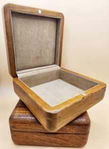 Minimalist wooden jewelry box Rectangular <b>storage</b> organizer Single tier ring necklace holder Bedroom jewelry organizer Box - Product Image 3
