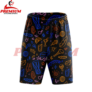 Pantalones cortos personalizados de malla bordada con sublimación para hombre, transpirables, de secado rápido, para baloncesto, entrenamiento y calentamiento. - Product Image 5