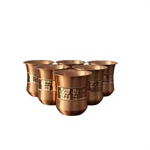 Tazas de Cobre Vintage Hechas a Mano, Taza de Metal con Asa, Ecológica, para Bebidas en el Hogar, Estilo Ayurvédico Tradicional - Product Image 4