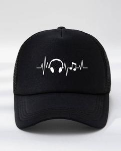 Casquette de baseball en maille noire à 6 panneaux, casquette snapback avec logo brodé en 3D, motif de lettres, casquette de sport décontractée unisexe - Product Image 3