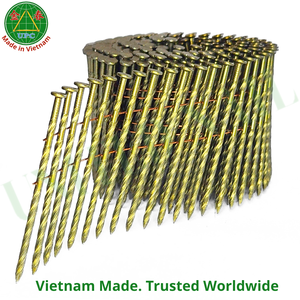 2-1/2 Inch Coil <b>Nails</b> Screw Shank & Checkered Head Style for Wooden Pallet Pneumatic <b>Nail</b> Gun Made in Vietnam | clavo en rollo - Product Image 6