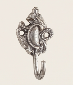Heritage Style Metal Wall <b>Hook</b> With Antique Design For Clothing Storage Drill Installation Single <b>Hook</b> Decorative Accent - Product Image 1