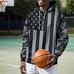Oversized Men’s High Street Hoodie Casual Sportswear Big Pocket Pullover Sublimation Printing Hoodies OEM Clothing Manufacturer - Product Image 3