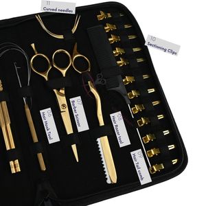 Kit de Herramientas para Extensiones de Cabello Doradas: Removedor de Microperlas, Alicates de Crimpado, Gancho de Extracción, Enhebrador de Lazos, Peine de Cola, Clips de Seccionamiento y Estilizado - Product Image 4