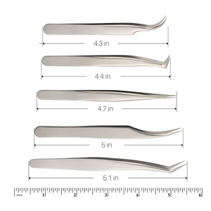 Pinzas de Acero Inoxidable para Pestañas, 1 Pieza, Profesionales para Extensión de Pestañas, Curvas y Rectas, Herramientas de Maquillaje - Product Image 2
