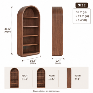 Modern Multi-functional Wooden Bookshelf for Living Room Home Office Apartment & Dining Eco-Friendly Durable Design - Product Image 3