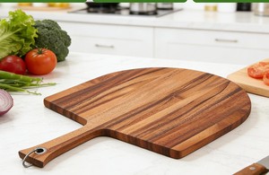 Planche à découper extra large en bois d'acacia, style naturel, en bois massif, pour la préparation des aliments, en acacia noir - Product Image 4