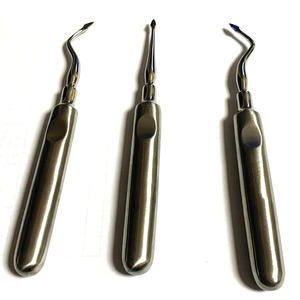 Juego de 3 Elevadores Dentales Eléctricos de Acero Inoxidable, Herramientas Curvas para Extracción de Raíces, Kit de Instrumentos Quirúrgicos para Dentistas, CE - Product Image 1