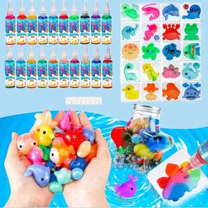 Kit de gel coloré Tremo, 20 gels, 5 moules, créez vos propres animaux aquatiques, jouets moelleux, loisirs créatifs amusants pour enfants - Product Image 1