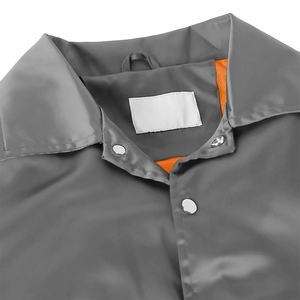 Chaquetas Bomber de Satén Personalizadas, Color Gris, Cuello Camisero, Estilo Casual y Moderno, Chaquetas de Béisbol con Servicio OEM - Product Image 3