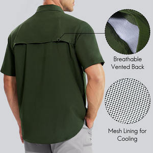 เสื้อเชิ้ตตกปลาแนวสปอร์ตสุดเท่ สินค้ามาใหม่ เป็นมิตรกับสิ่งแวดล้อม เสื้อทำงานสำหรับผู้ชาย - Product Image 2