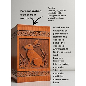 Premium Solid Wood Cremation Urn <b>Box</b> with Secure Lid <b>Memorial</b> Keepsake urn <b>Memorial</b> Keepsake by AYAANS - Product Image 4