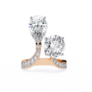 Anillo de Compromiso Clásico con Diamante Cultivado en Laboratorio de 3 Quilates, Corte Pera, Oro de 10k, 14k, 18k, Certificado IGI, Diamante VS DEF para Aniversario o Boda - Product Image 2
