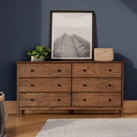 Cadre de lit double en bois classique en noyer Ensembles de chambre à coucher de 5 pièces avec tables de chevet commode pour hôtel appartement