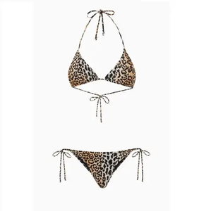 Maillot de bain d'été trois pièces imprimé noir et blanc pour femme, collection très prisée - Product Image 5