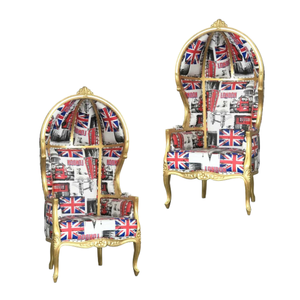 Super Comfortable Wooden Throne <b>Chairs</b> With Canopy Royal Luxury Throne <b>Chairs</b> For <b>Hotel</b> and Living Room Use - Product Image 3