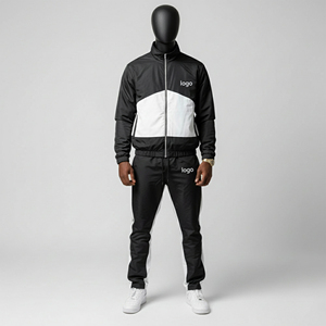 Oem <b>Mens</b> Custom Logo Lapel Zip 100% Cotton Breathable Anti-Bacterial Quick Dry Plus Size Winter Cut-Out Stand Collar Silk Topabl - Product Image 2