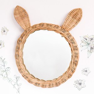 Competitive Price Large Quantity Premium Top Seller Kids Wall <b>Mirror</b> Friendly Baby Room Decor Rattan <b>Mirrors</b> - Product Image 3