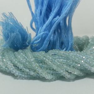 Cuentas de Piedras Preciosas Facetadas de Aguamarina, 100% Naturales, Azul/Verde, para la Elaboración de Joyería, Proveedor Certificado por Terceros - Product Image 1
