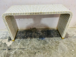 Bone Inlay Handmade Eco-Friendly Multi-Function Console <b>Table</b>/ Hall-Way Entry <b>Table</b>/ Coffee <b>Table</b>/ Modern <b>Stools</b> & Ottomans - Product Image 6