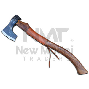 Hacha Hecha a Mano Personalizada de Acero al Carbono con Mango de Madera para Acampar al Aire Libre, Hacha de Supervivencia, Hacha para Bushcraft, OEM ODM - Product Image 1