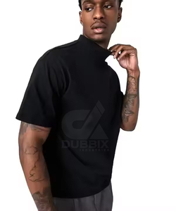 Quality <b>Light</b> Breathable Eco-Friendly Anti-Wrinkle Cotton Men's Plus Size Ringer T-Shirt Regular Fit O-<b>Neck</b> Collar Solid Logo - Product Image 2