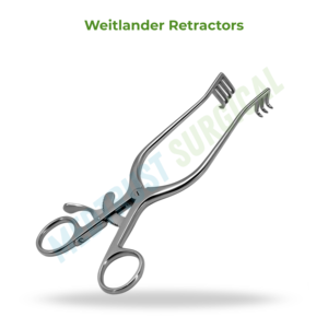 Rétracteurs Weitlaner 16 cm pour neurochirurgie, rétracteur auto-fixant pour exposition tissulaire en chirurgie de la colonne vertébrale - Product Image 2