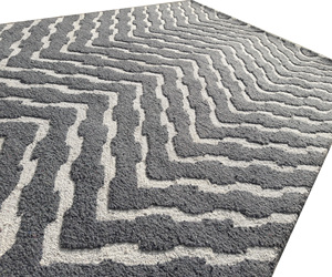 High Pile Hand Tufted Wool Rug Abstract Pattern Modern Style Eco-Friendly Fire Resistant Anti-Slip Luxury Area Rug Set Living - Product Image 1