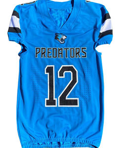 2021 American Football Jersey Custom Predators Custom Blue Jersey Uniform High Quality Quick Dry Tackle Twill Team Name Numbers - Product Image 1