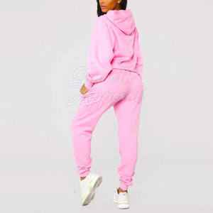 Conjunto Deportivo de 2 Piezas para Mujer, Invierno, Estilo Casual, Color Sólido, Cómodo, Diseño Elegante, 100% Algodón, para Gimnasio, Ejercicio, Trotar - Product Image 2